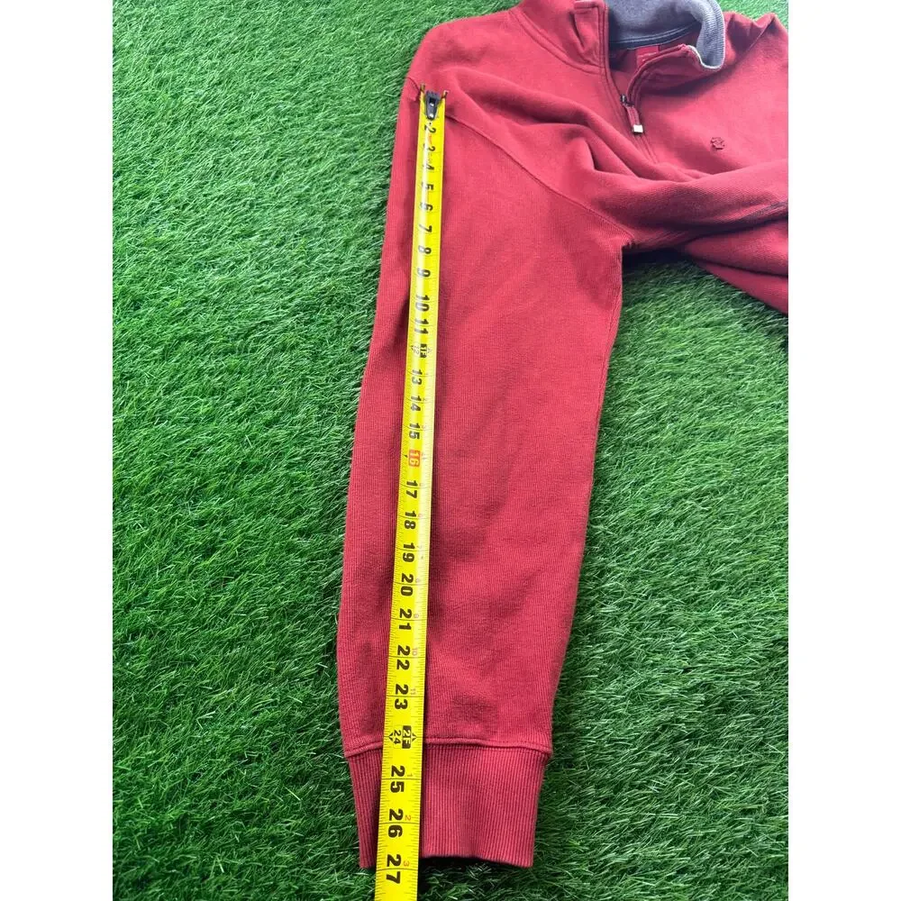 IZOD Luxury Sport Mens XXL 1/4 Zip Pullover Sweater Red Gray Mock Neck Stretch